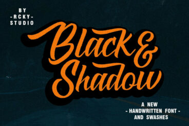 Black & Shadow Font Script Font