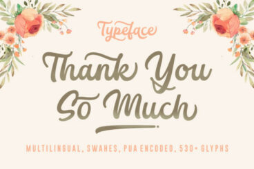 Thank You so Much font