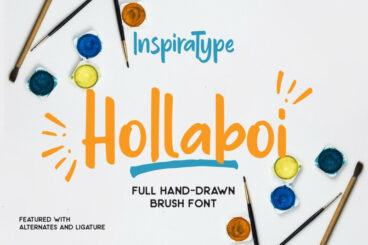 Hollaboi - A Hand-Drawn Brush Font