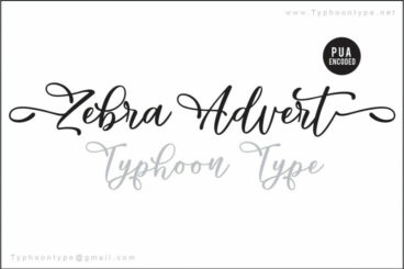 Zebra Advert font