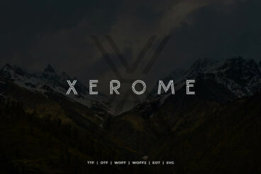 Xerome Display Typeface with Webfont Font