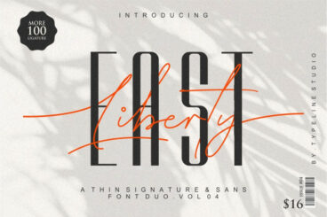 East Liberty | Thin Signature & Sans Font