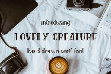 Lovely Creature. Cute Serif Font.