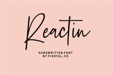 Reactin // handwritten Font