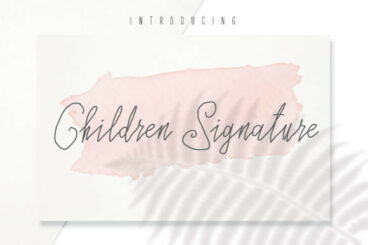 Children Signature Font
