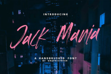 The JACK MANIA Brush Font