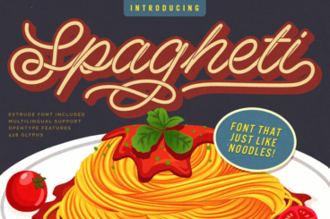 Spagheti Script - Stenciled Font