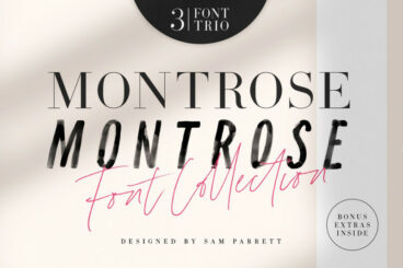 Montrose Font Trio + Extras Font