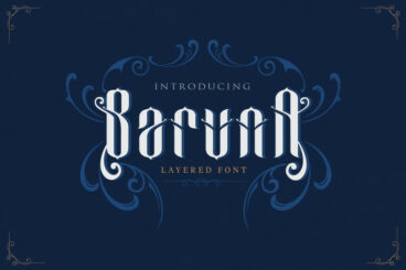 Baruna - Layered font with ornament