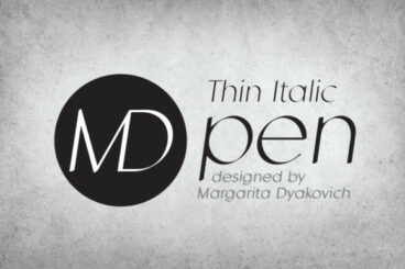 MD Pen Thin Italic Font
