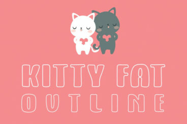 Kitty Fat Outline Font