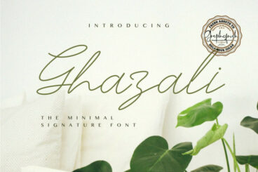 Ghazali The Minimal Signature Font