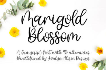 Marigold Blossom Font