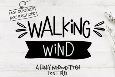 Walking Wind Font