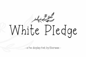 White Pledge Font