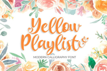 Yellow Playlist Font