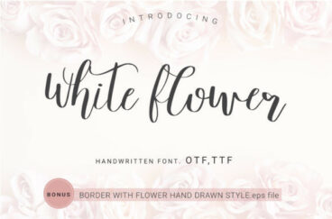 White Flower Font