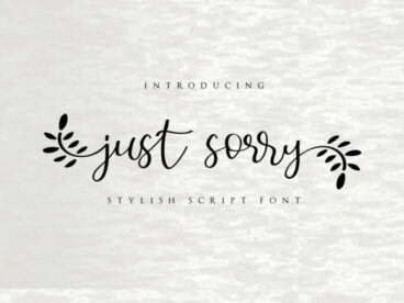 Just Sorry Font