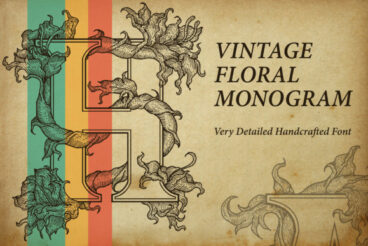 Vintage Floral Monogram Font