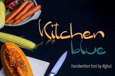 Kitchen Blue Font