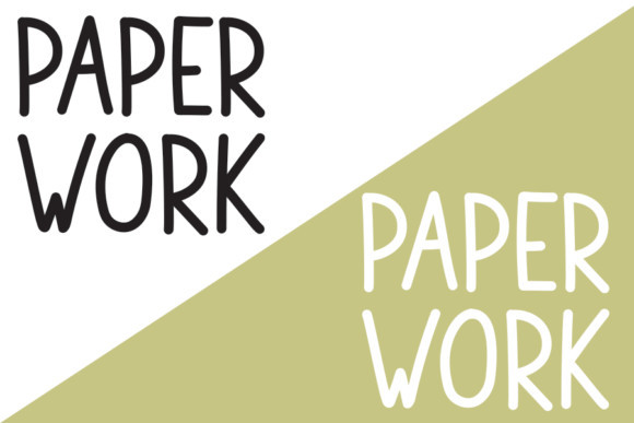 Paper Work Font - Free Font