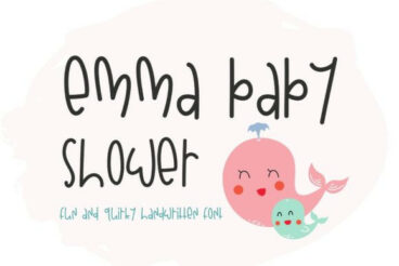 Emma Baby Shower Font