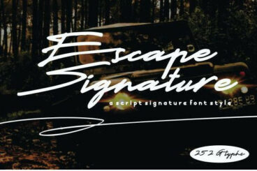 Escape Signature Font