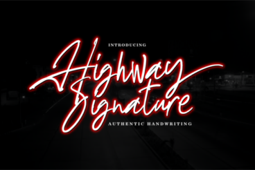Highway Signature Font