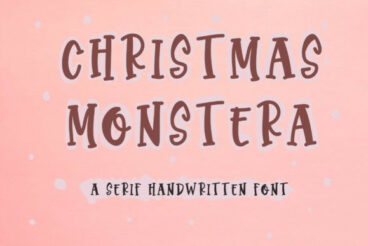 Christmas Monstera Font