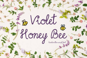 Violet Honey Bee Font