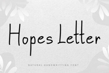Hopes Letter Font