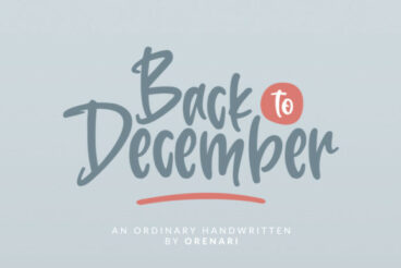 Back To December Font
