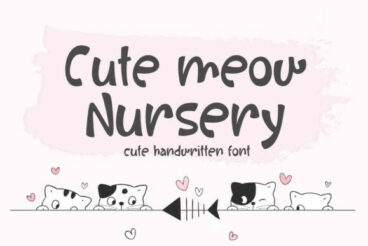 Cute Meow Nursery Font