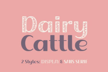 Dairy Cattle Font