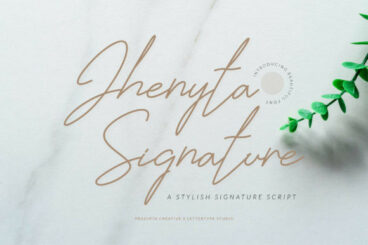 Jhenyta Signature Font