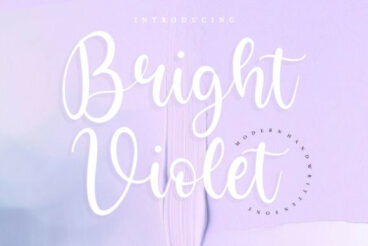 Bright Violet Script Font