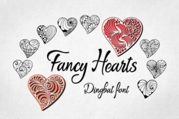 Fancy Hearts Font