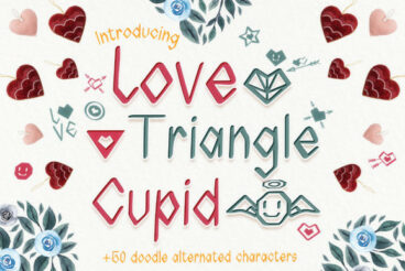 Love Triangle Cupid Font