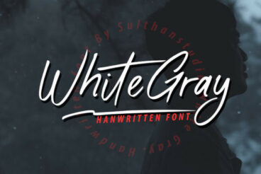 White Gray Font