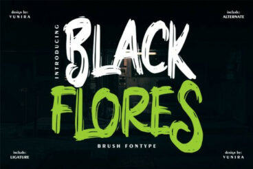 Black Flores Font