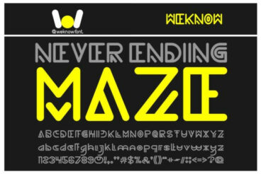 Never Ending Maze Font