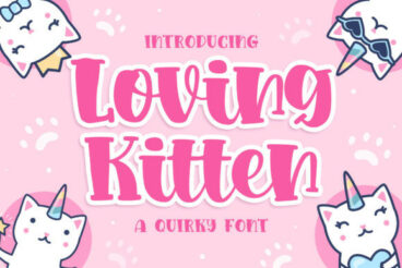 Loving kitten Font
