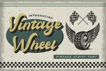 Vintage Wheel Font
