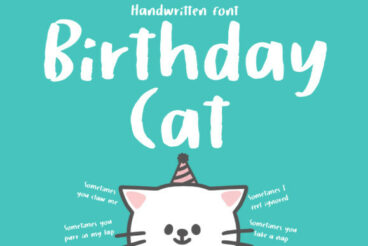 Birthday Cat Font