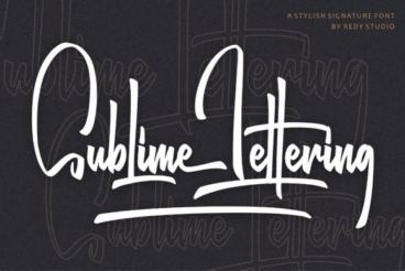 Sublime Lettering Font