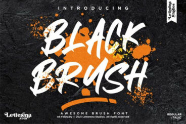 Black Brush Font