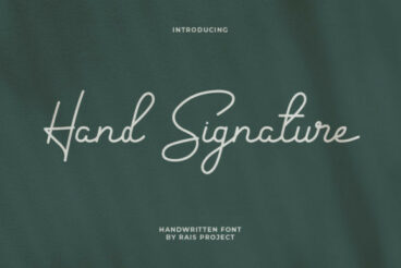Hand Signature Font