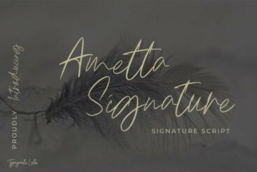 Ametta Signature Font