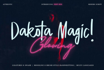 Dakota Magic! Glowing Font