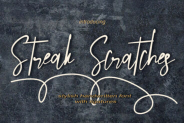 Streak Scratches Font